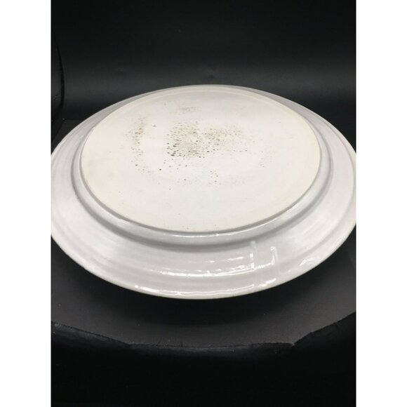 Hand-Painted Floral Chip & Dip Platter By Hellman & Hekel Pottery - Picture 6 of 7